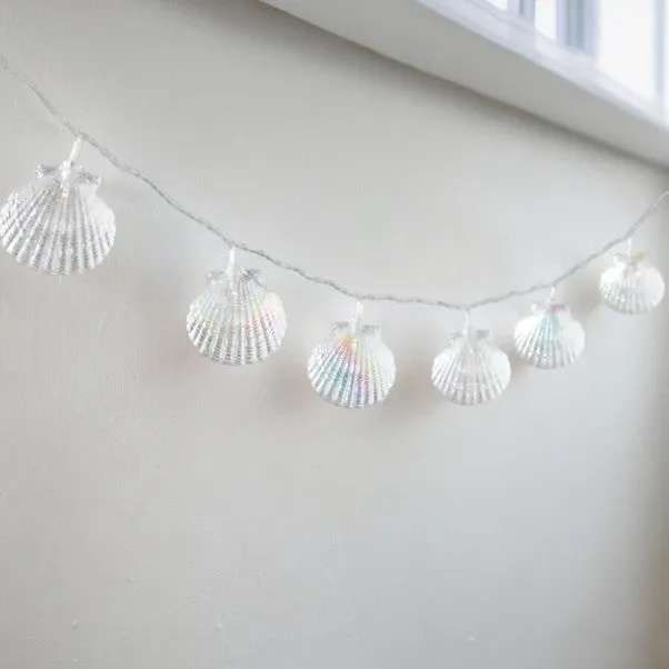 10 Sea Shell Shaped LED String Lights 1.6M