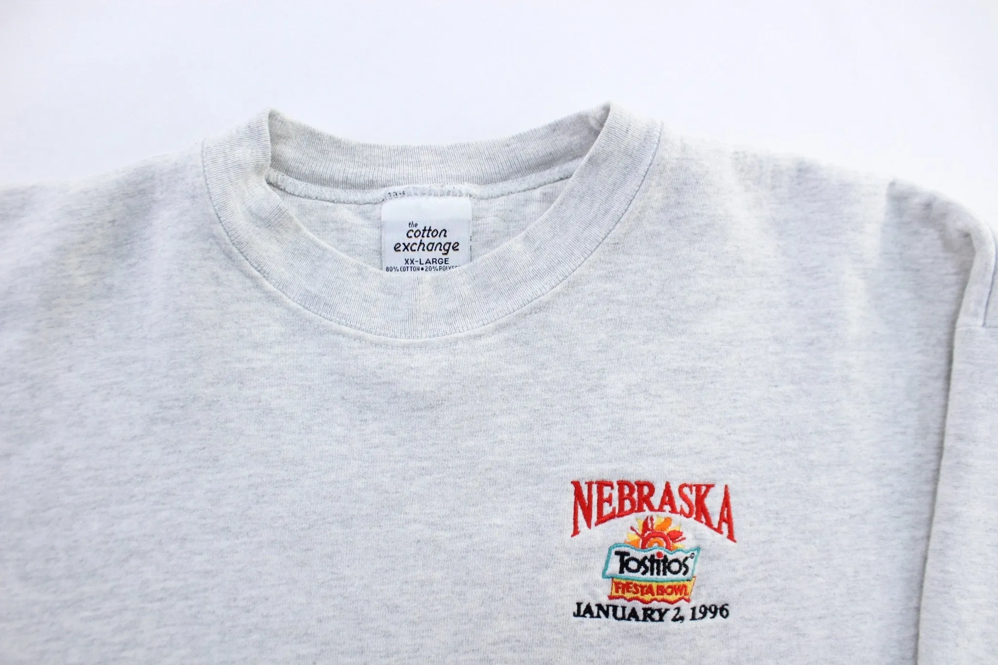 1996 Nebraska Huskers Embroidered Tostito's Fiesta Bowl Sweatshirt