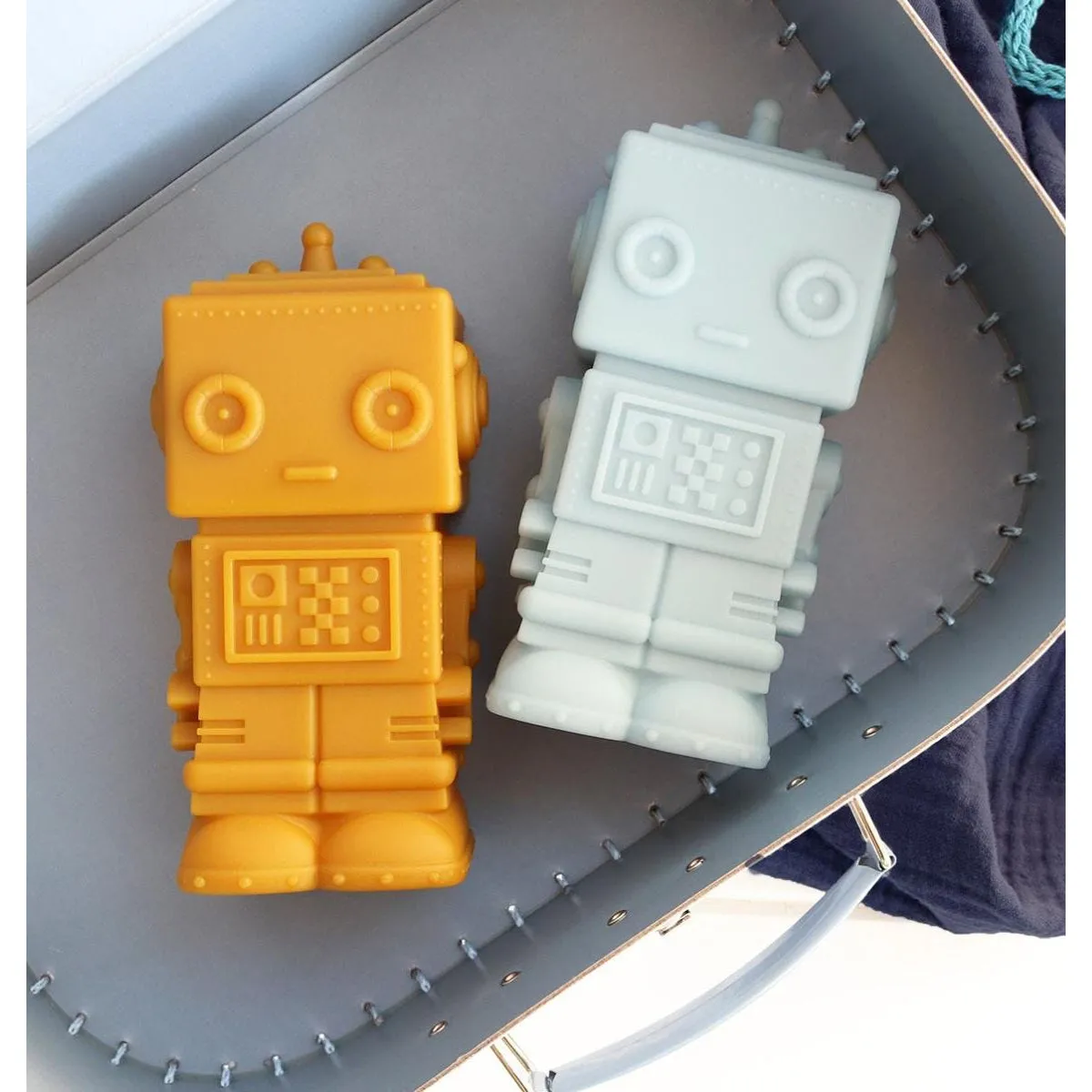 A Little Lovely Company Little Light: Robot - Smokey Blue