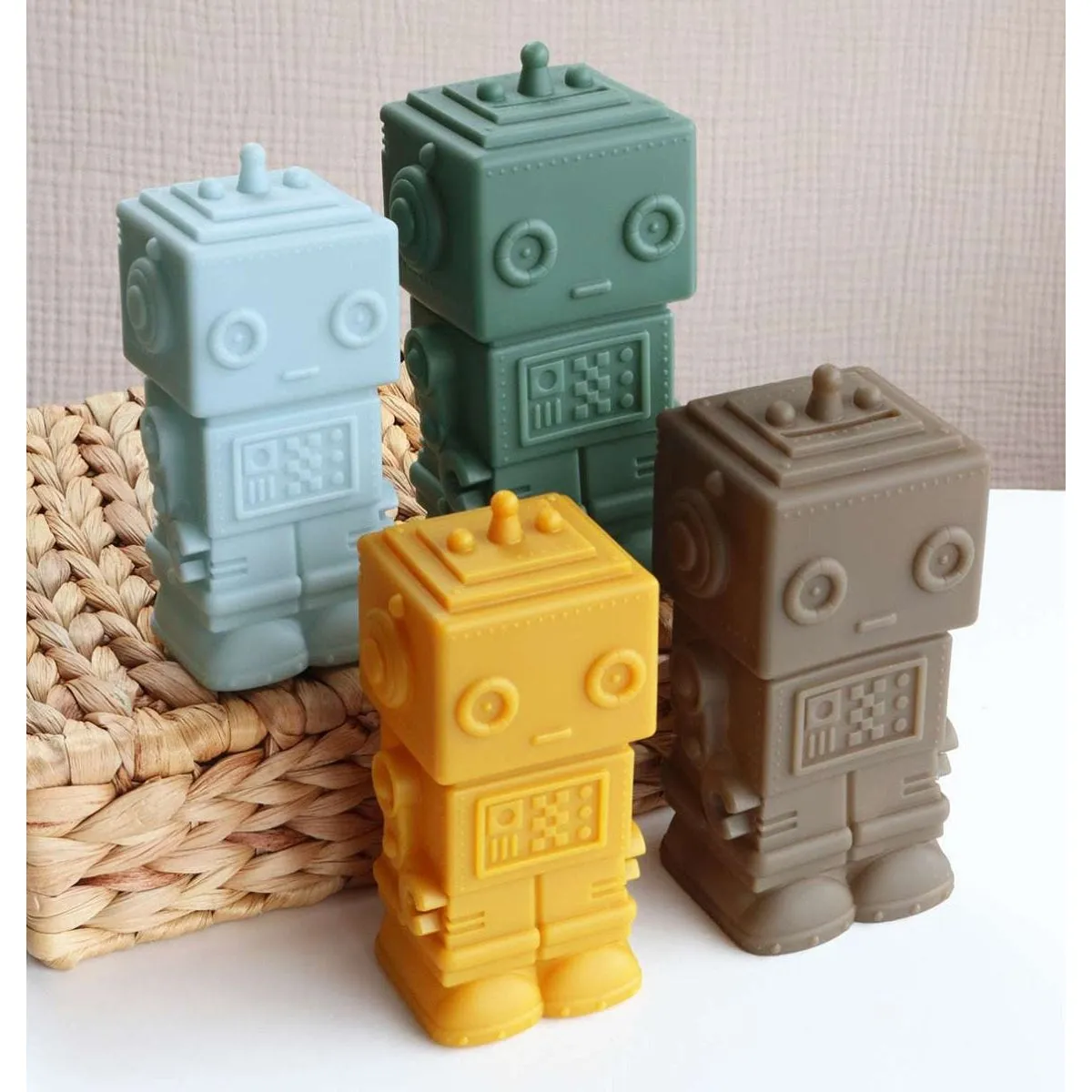 A Little Lovely Company Little Light: Robot - Smokey Blue