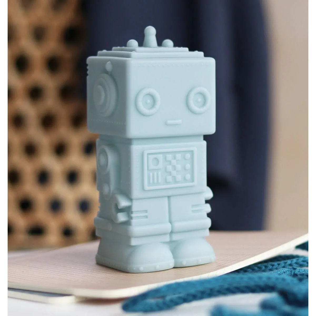 A Little Lovely Company Little Light: Robot - Smokey Blue