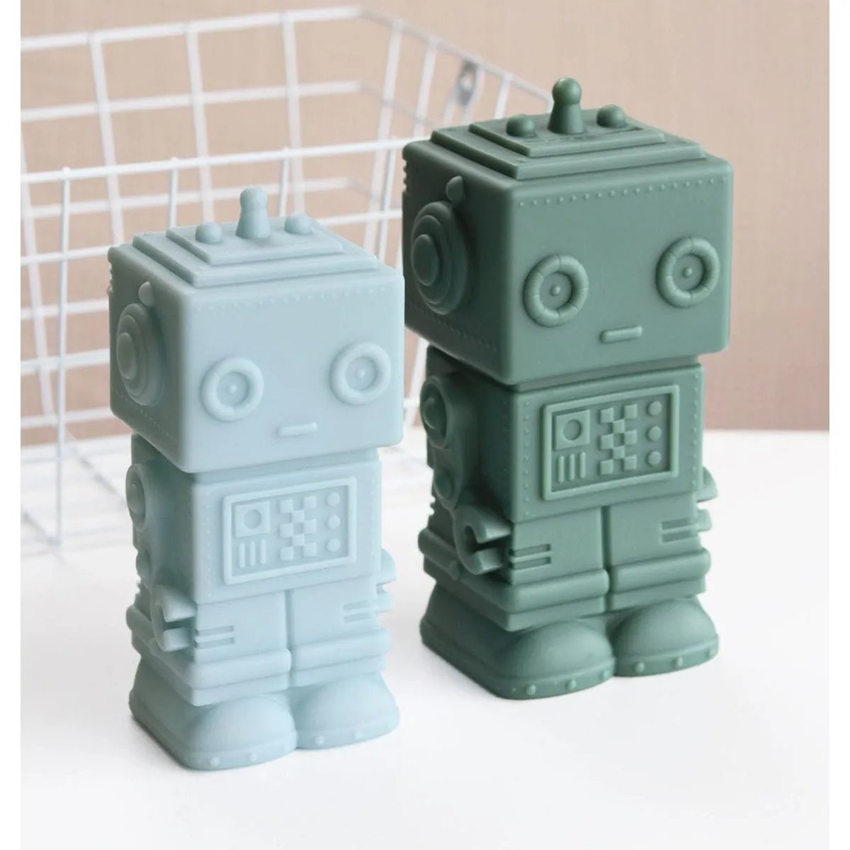 A Little Lovely Company Little Light: Robot - Smokey Blue