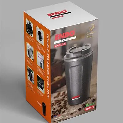 ENDO 500ML Double Stainless Steel Thermal Coffee Mug