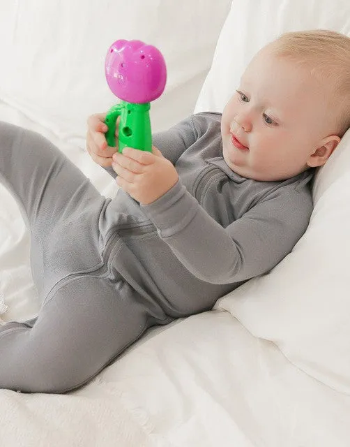Grey Baby Footed Sleepers
