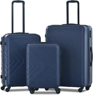 Hardside Spinner Luggage Set, 3-Piece, Blue egregerht6hy