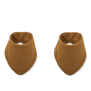 Liewood Anette Bib 2 Pack - Golden Caramel