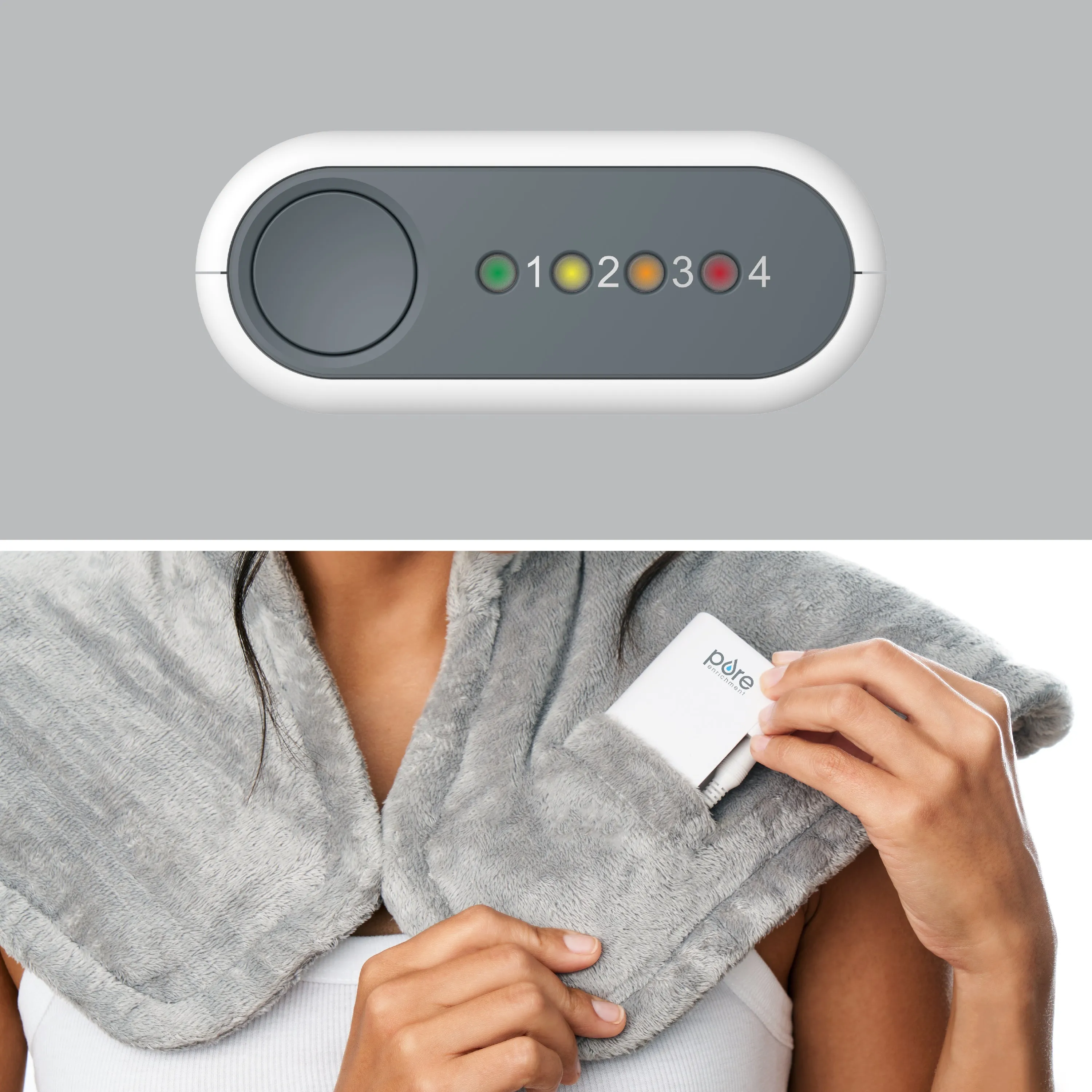 PureRelief Cordless Neck and Shoulder Heating Pad