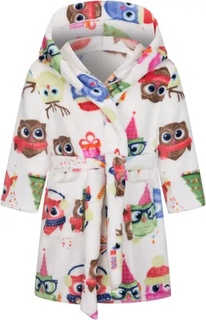 Unisex Baby Hooded Bathobe Kids Flannel ajamas Dressing Gown for Boys Girls Kids obes Toddler